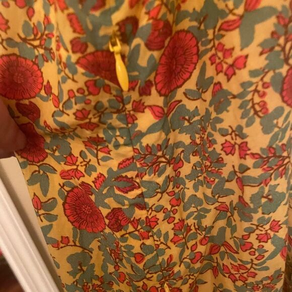 Roller Rabbit floral print maxi dress printed poplin NWT size L - Picture 9 of 9